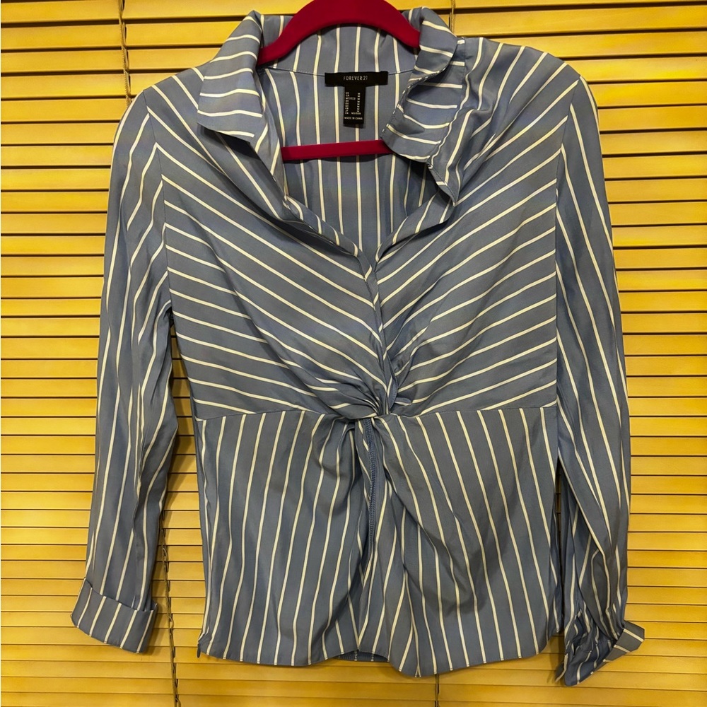 Striped Twist Dress Top